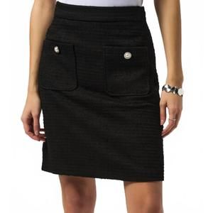 NEW JOSEPH RIBKOFF boucle a line skirt in black